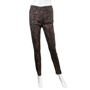 PAIGE Brown Snake Print HOXTON ULTRA SKINNY
